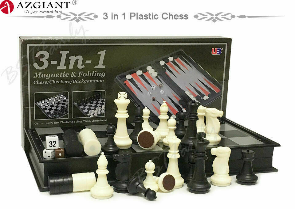 Folding chess set 3 in 15